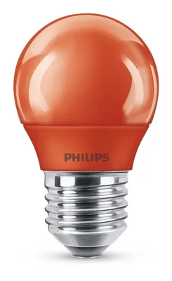 Produktbild von Philips LED Leuchtmittel P45 Tropfen 3,1W E27 230V farbig Rot Party