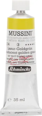 Produktbild von Schmincke 35ml MUSSINI Lasur-Goldgruen Öl 10 534 009