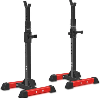 Immagine prodotto di Panca per squat, stazione allenamento multifunzione e bilanciere regolabile in altezza, con una capacità di carico di 200 kg