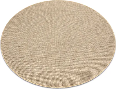 Produktbild von Teppich CASABLANCA LOOM Kreis beige, Schleife weich drinnen & draußen beige rund 200 cm