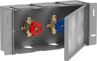 Immagine prodotto di hansgrohe XtraStories Niche murale sécurisée, porte pouvant être carrelée, robinet darrêt intégré, 300x100x150mm, 56100800, 56100800