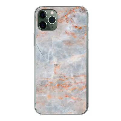 Produktbild von MuchoWow® Handyhülle Schutzhülle Hülle für iPhone 11 Pro Max Marmor - Luxus - Orange Silikon Softcase Handy Hülle - Schutz