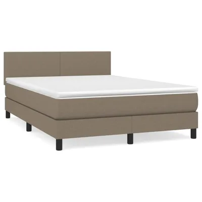 Produktbild von vidaXL Boxspringbett mit Matratze Taupe 140x200 cm Stoff