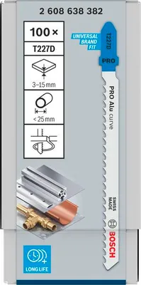 Produktbild von PRO Alu curve T227D Stichsägeblatt, 100 mm, 100-tlg.