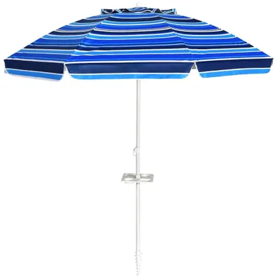 Produktbild von Sonnenschirm 220 cm, neigbares Dach, Getränkehalter, Tragetasche
