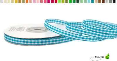 Produktbild von Karoband 6mm, 20 Meter, Farbauswahl:dunkel türkis 340D