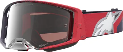Image de Casque de motocross Alpinestars Supertech Hiten Mirror, rouge/noir/argent, taille unique