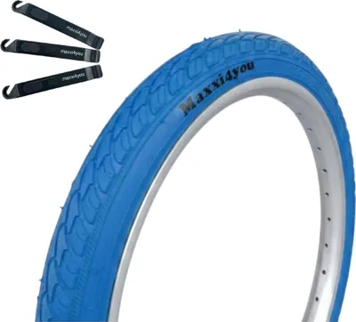 Image de Pneu vélo Maxxi4you 1 x HY-159 en bleu 47-406 (20 x 1.75) y compris démonte-pneu maxxi4you