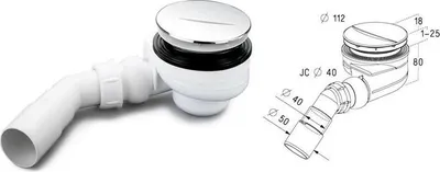 Produktbild von Ablauf Für Duschwannen Turboflow Tb90S