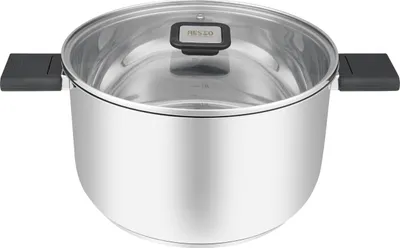 Produktbild von Resto Kochtopf 5,8 l (silber, Edelstahl, Induktionsherd, spülmaschinenfest)