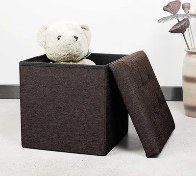 Image de Pouf modulable avec espace de rangement - Banc de rangement - Mobilier de salon 32 x 32 x 32 cm