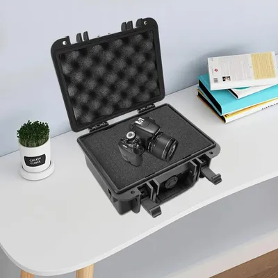 Produktbild von Schutzkoffer - Hartschalen-Aufbewahrungs- und Werkzeugkoffer - IP67 Wasserdicht - Tragbar - Für Instrumente - Schwarz