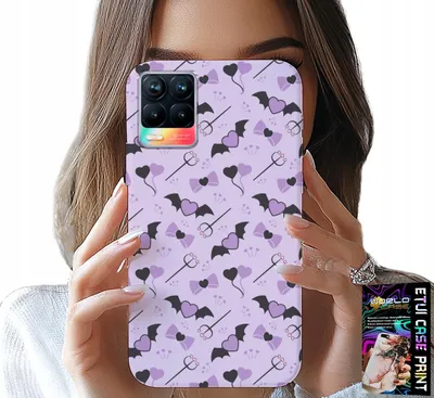 Image de Étui pour Realme 8 / 8 Pro - Motifs tendance : cœurs, nœuds, rubans