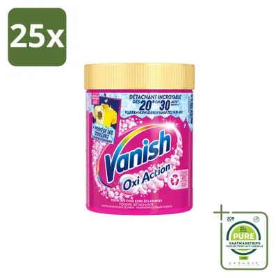 Produktbild von 25 x Vanish Oxi Action Waschbooster Pulver für Buntwäsche - 470 g - Großpackung - 25 Stücke