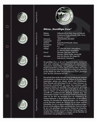 Produktbild von Nachtrag 2020 "Subpolare Zone" für Vordruckalbum Deutsche 5-Euro-Sammlermünzen, Band 1