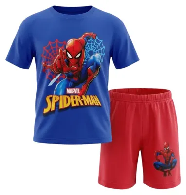 Produktbild von Marvel Spiderman Kinder kurz Pyjama Schlafanzug - 110, Rot