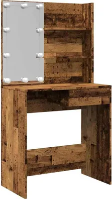 Zdjęcie produktu dla Toaletka z LED Stare drewno 74,5x40x141 cm