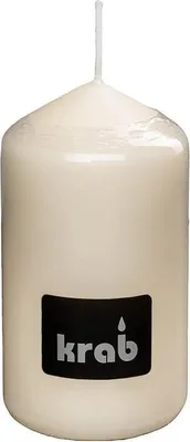 Obrázok produktu pre Krab - valcovitá sviečka 60 × 110 mm, krémová