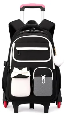 Imagen del producto de Mochila con ruedas, 35 litros, fabricada en tejido Oxford, impermeable, ideal para la escuela y los viajes
