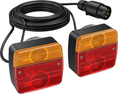 Productafbeelding van Achterlichtset met geïntegreerde achterlichten voor aanhangerverlichting, DC12V, met magneet en E-keurmerk