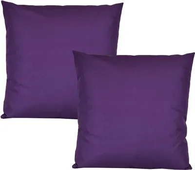 Produktbild von JACK 2er Set 50x50cm Outdoor Kissenhülle Kissenbezug Wasserfest Sitzkissen Lounge Kissen Garten Stuhl Lotus Effekt, Farbe:Violett