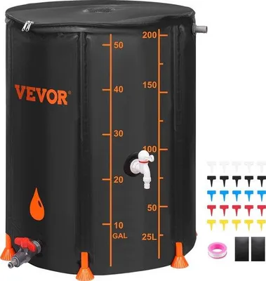 Produktbild von Regenton 379L - Opvouwbaar 1000D PVC - mit Ablassventil und Wasserhahn - für Außenbereich
