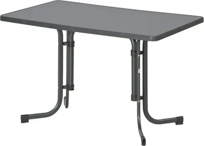 Produktbild von Tisch 233/G 115 x 70 cm grau Gestell aus Stahl in eisengrau, Tischplatte aus Mecalit®-Pro in anthrazit