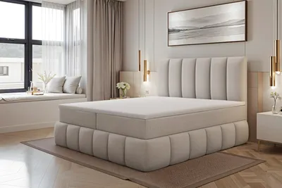 Produktbild von VELAR Boxspringbett mit bettkasten "BALI PLUS", 200 cm, Beige