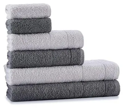 Zdjęcie produktu dla Ręczniki frotte zestaw 6 sztuk bawełna kąpielowe do rąk gości 70X140