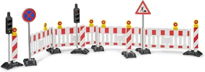 Produktbild von Bruder 62009 - Zubehör Verkehrssicherungsset mit Ampel - Zubehör, Baustelle, Straßenbau, Baufahrzeuge