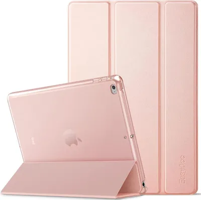 Image de EasyAcc Étui pour iPad Air 2 Or rose mat - Ultra fin, auto-sommeil/réveil, fonction support