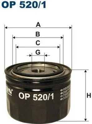 Produktbild von Filtron Ölfilter Op 520/1