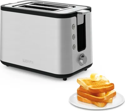 Produktbild von KRUPS Toaster KH 442 700 W Edelstahl/schwarz