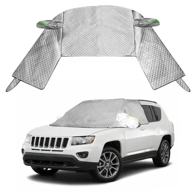 Produktbild von Auto Windschutzscheibenabdeckung mit Spiegelabdeckung, Frost- und Sonnenschutz, Silber, SUV