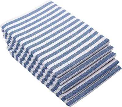 Productafbeelding van Set van 5 gestreepte theedoeken 50x70 cm - Katoenen keukendoeken