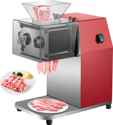 Produktbild von VEVOR Kommerzielle Fleischschneider, 850 W Fleischschneidemaschine 250 kg/St. Allesschneider, 3,5 mm Klingenabstand Aufschnittmaschine 90x90 mm Klingengröße Wurstschneidemaschine Gemüseschneider