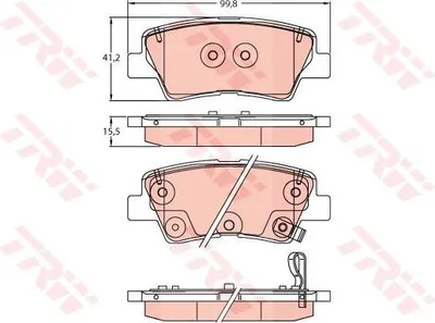 Produktbild von TRW Bremsbeläge Satz Hinten für HYUNDAI i20 III (BC3, BI3) GDB2242