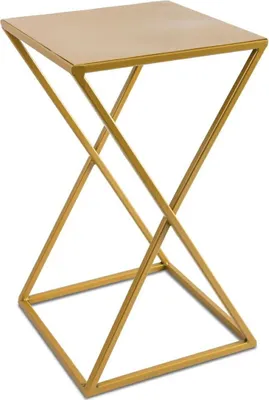 Zdjęcie produktu dla HowHomely Nowoczesny stojak na rośliny, złoty metalowy stojak na kwiaty o wysokości 40 cm - stojak na kwiaty do domu