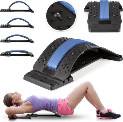 Produktbild von Gymtek® Rückenstrecker Rückentrainer Rückendehner Back Stretcher zur Physiotherapie, Rückenmassage, Haltungskorrektur, Schmerzlinderung, Massage