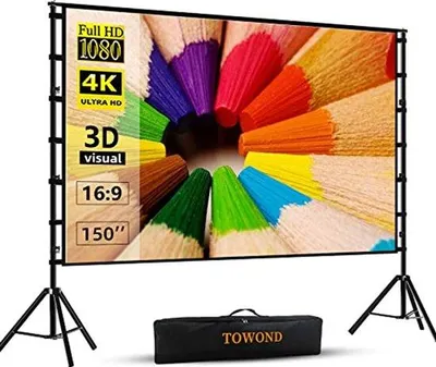 Produktbild von Famanu Projektionsleinwand 150 Zoll - Tragbar 16:9 4K HD für Innen und Außen