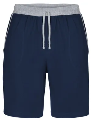 Image de Ladeheid Hommes Pantalon de pyjama court Hommes Pantalon court avec poches Short pour hommes LA40-253 (bleu marine-mélange, S)