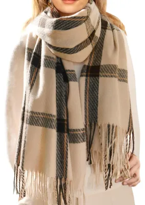 Immagine prodotto di Sciarpa invernale da donna in caldo cotone con motivo a quadri