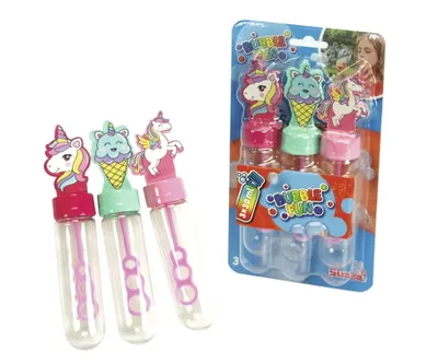 Produktbild von Simba Outdoor Spielzeug Seifenblasen Mini-Seifenblasenstab Einhorn 3er Set Bubble Fun 107286206