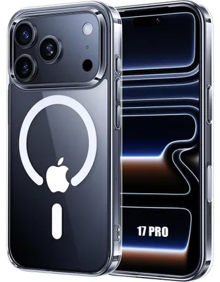 Image de Coque pour iPhone 17 Pro, Protection Anti-Rayures Antichoc avec Anneau Magnétique - Transparent