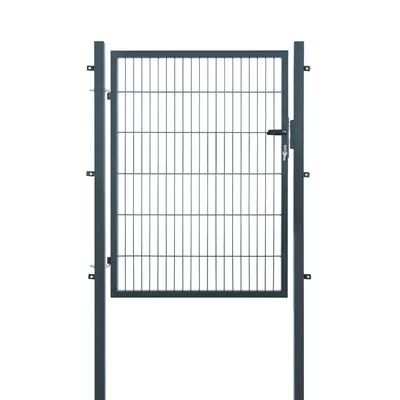 Produktbild von Arvotec Gartentor BxH 120x120 cm mit Schließzylinder und Zaunanschluss Anthrazit Gitterzauntor Stabmattentor Einzeltor Doppelstabmattentor Gartentür