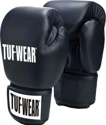 Image de TUF Wear Muay Thai Gants de kick / boxe Noir-12 oz