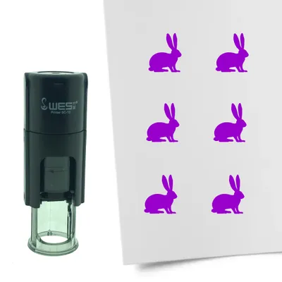 Produktbild von CombiCraft Selbstfärbender Stempel 'Hase' in der Farbe Lila, Ø10mm