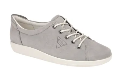 Produktbild von Ecco SOFT 2.0 Damenschuhe - bequeme Schnür- Halbschuhe grau Freizeit NEU
