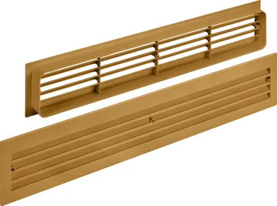 Produktbild von Lüftungsgitter BRISE 457 x 92 x 17 mm limba doppelseitig durchblicksicher Schlitzlochung Türlüftung Belüftung Türbelüftung von SO-TECH