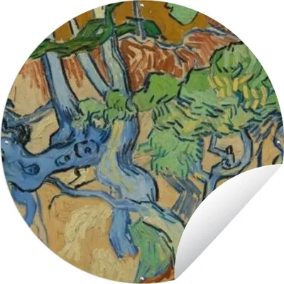 Produktbild von MuchoWow® Gartenposter Outdoor-Poster Rund Baumwurzeln - Vincent van Gogh Ø 150 cm Gartendeko Rundes Poster draußen